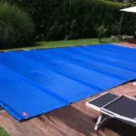 Blaue PVC Plane für die Winterabdeckung des Pools